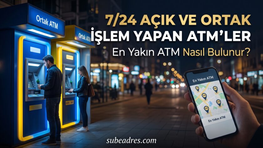 724 Açık ve Ortak İşlem Yapan ATM’ler