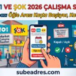 BİM, A101 ve ŞOK 2026 Çalışma Saatleri Cuma Namazı Öğle Arası Kaçta Başlıyor, Kaçta Bitiyor