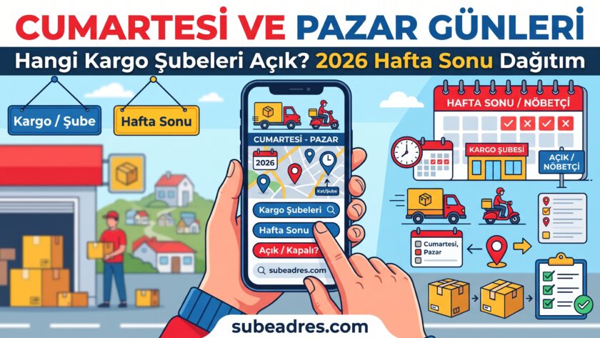 Cumartesi ve Pazar Günleri Hangi Kargo Şubeleri Açık? 2026 Hafta Sonu Dağıtım ve Nöbetçi Şube Rehberi 1 Cumartesi ve Pazar Günleri Hangi Kargo Şubeleri Açık 2026 Hafta Sonu Dağıtım ve Nöbetçi Şube Rehberi