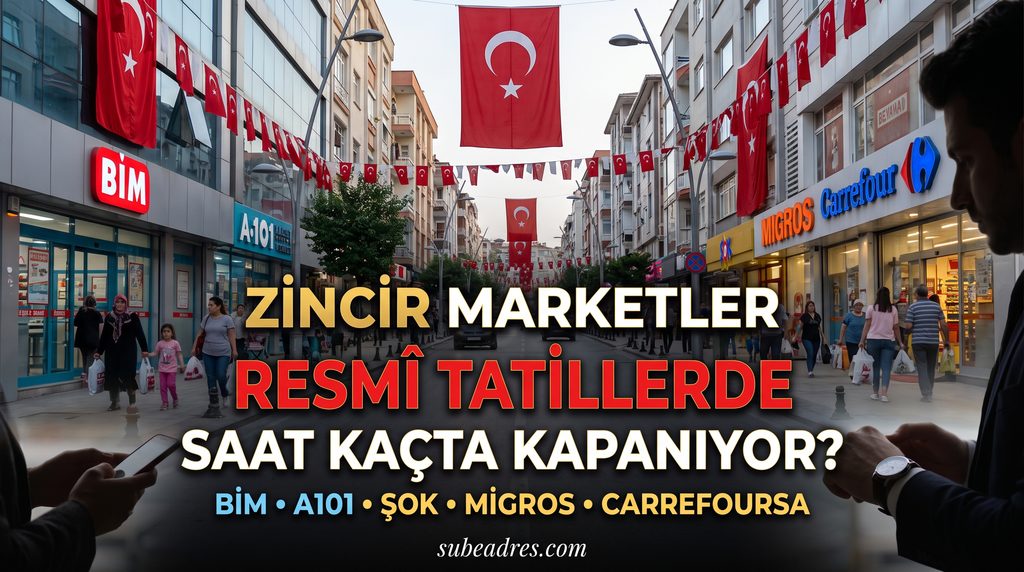 Zincir Marketler Resmî Tatillerde Kaçta Kapanıyor